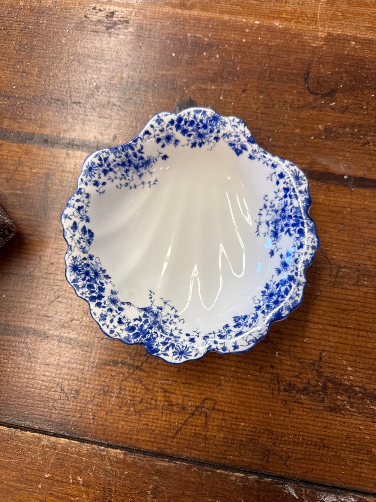 Royal Albert Dainty Blue Bone China Shell Shaped Dish, 5"