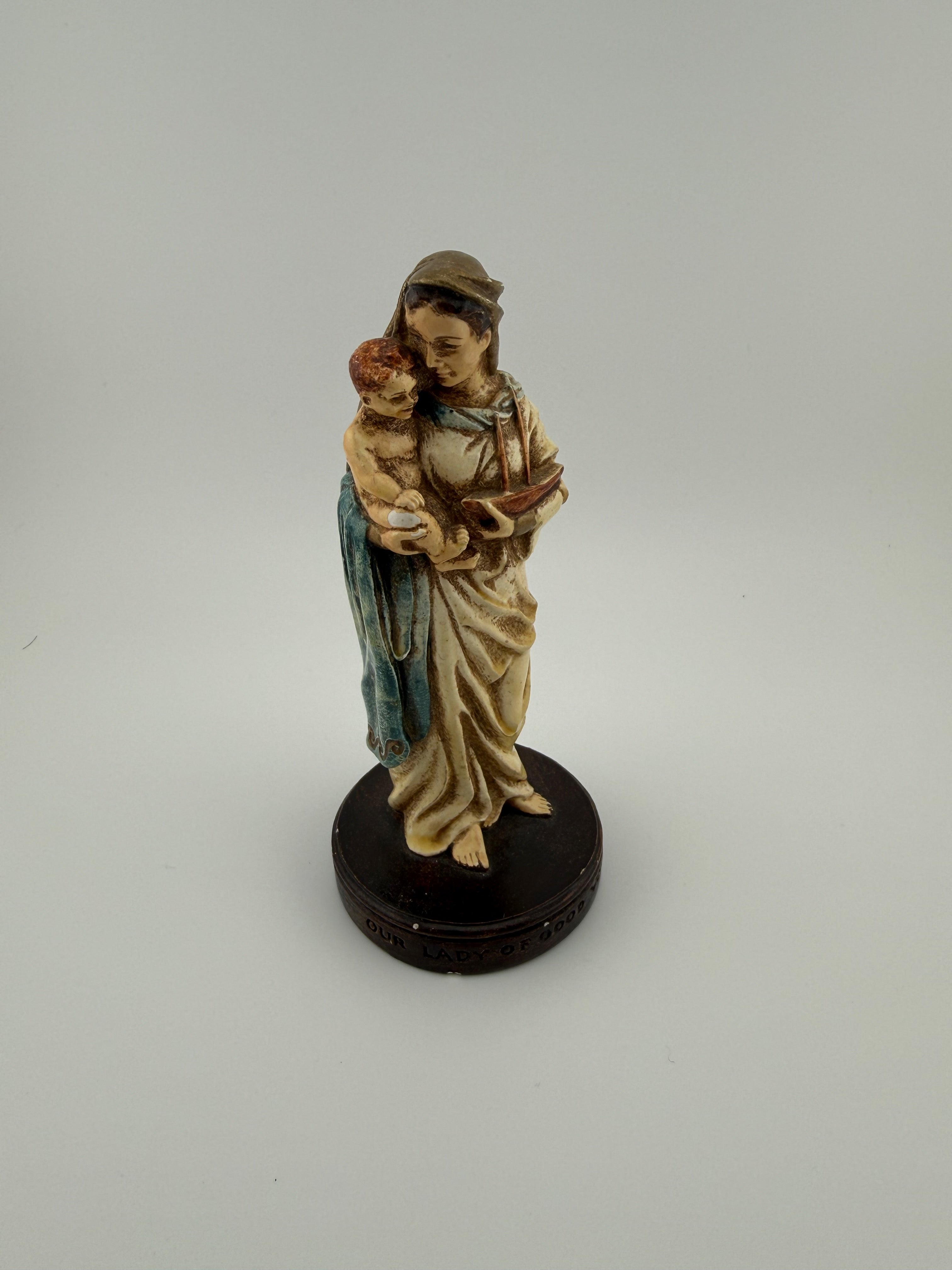 Our Lady of Good Voyage Madonna and Child Figurine - 4.5" Devotional Statue