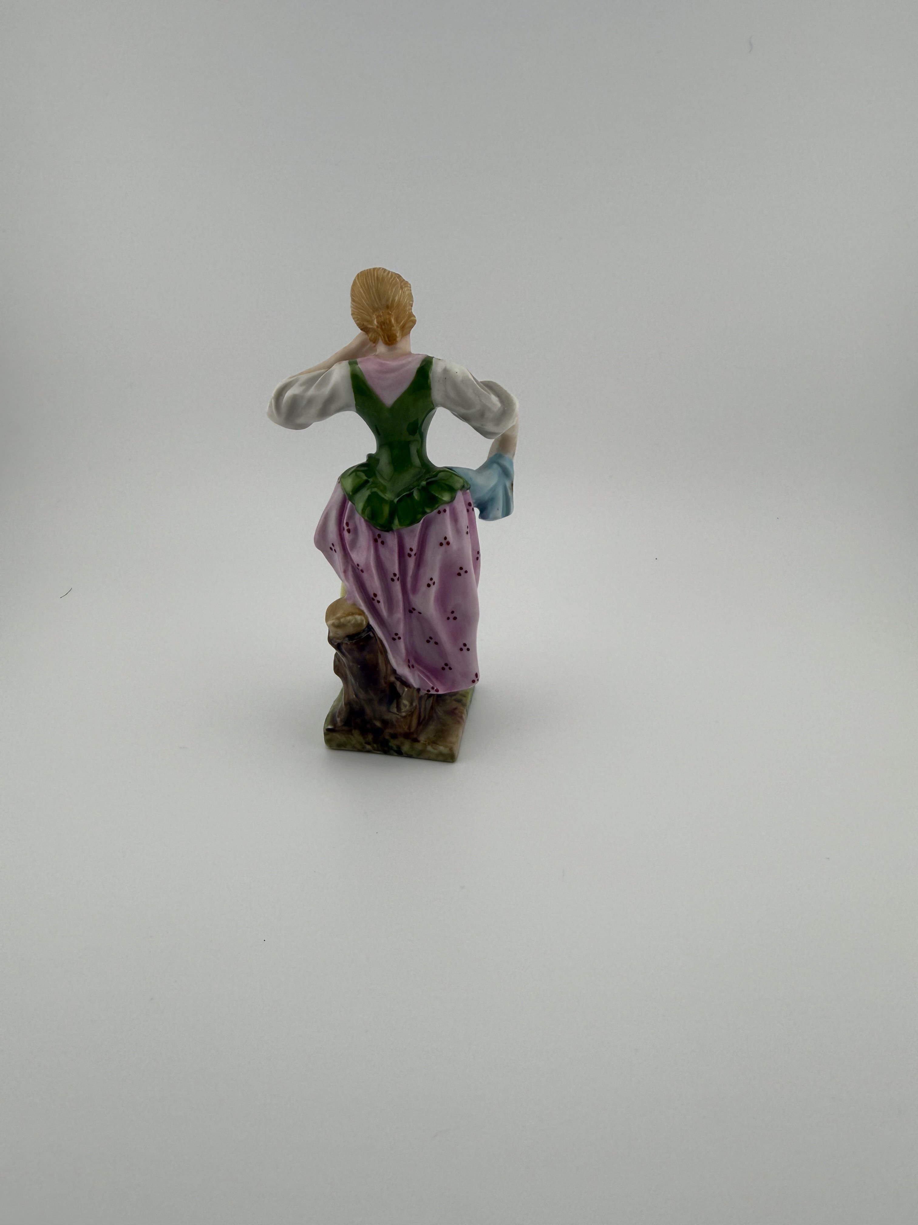 Antique Ginori Italian Porcelain Figurine "The Weeping Maiden" - 4.25" Tall, Made in Italy
