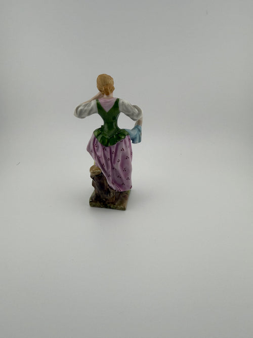 Antique Ginori Italian Porcelain Figurine "The Weeping Maiden" - 4.25" Tall, Made in Italy