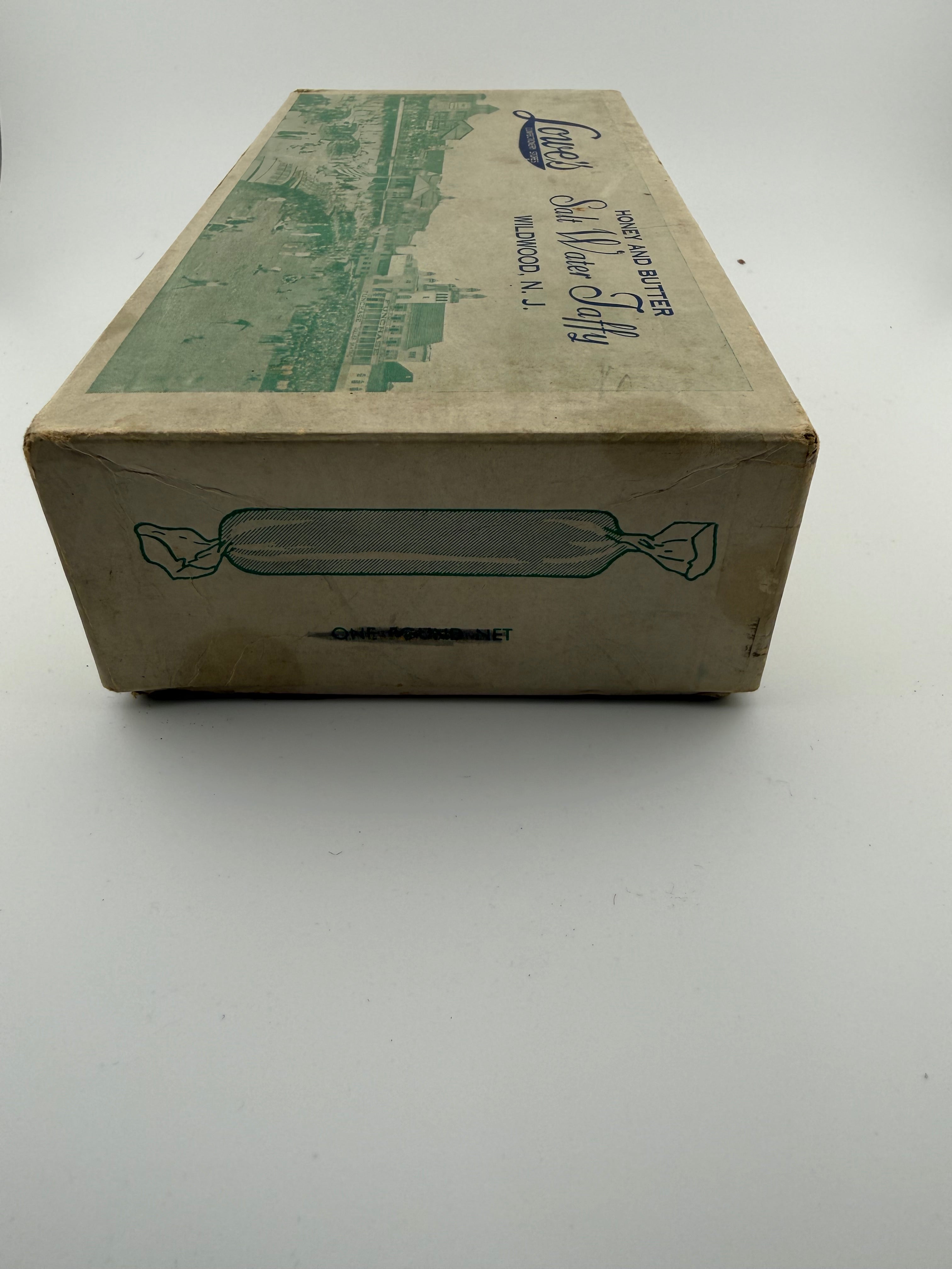Vintage Lowe's Salt Water Taffy Candy Box - Lowe's Confectionery Stores Wildwood NJ