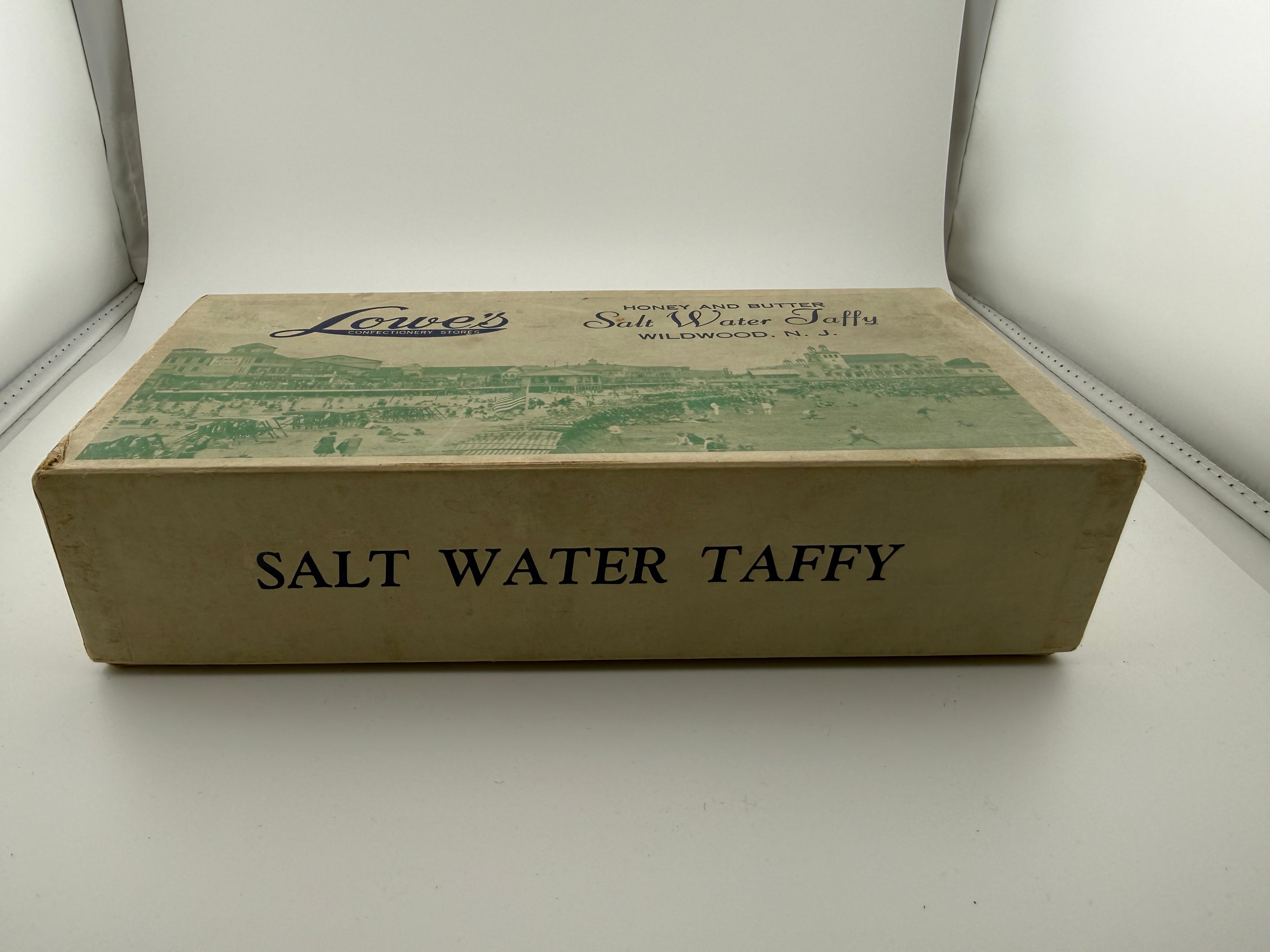 Vintage Lowe's Salt Water Taffy Candy Box - Lowe's Confectionery Stores Wildwood NJ