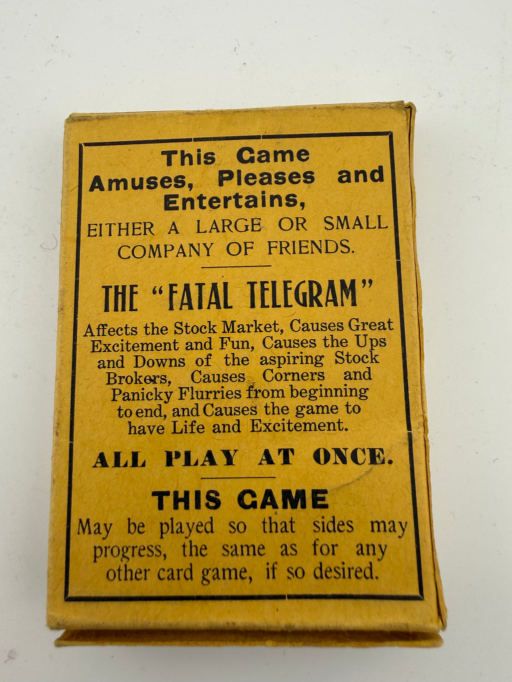 Antique 1904 Gavitt's Stock Exchange Card Game G-S-E with Original Box - Precursor to Pit