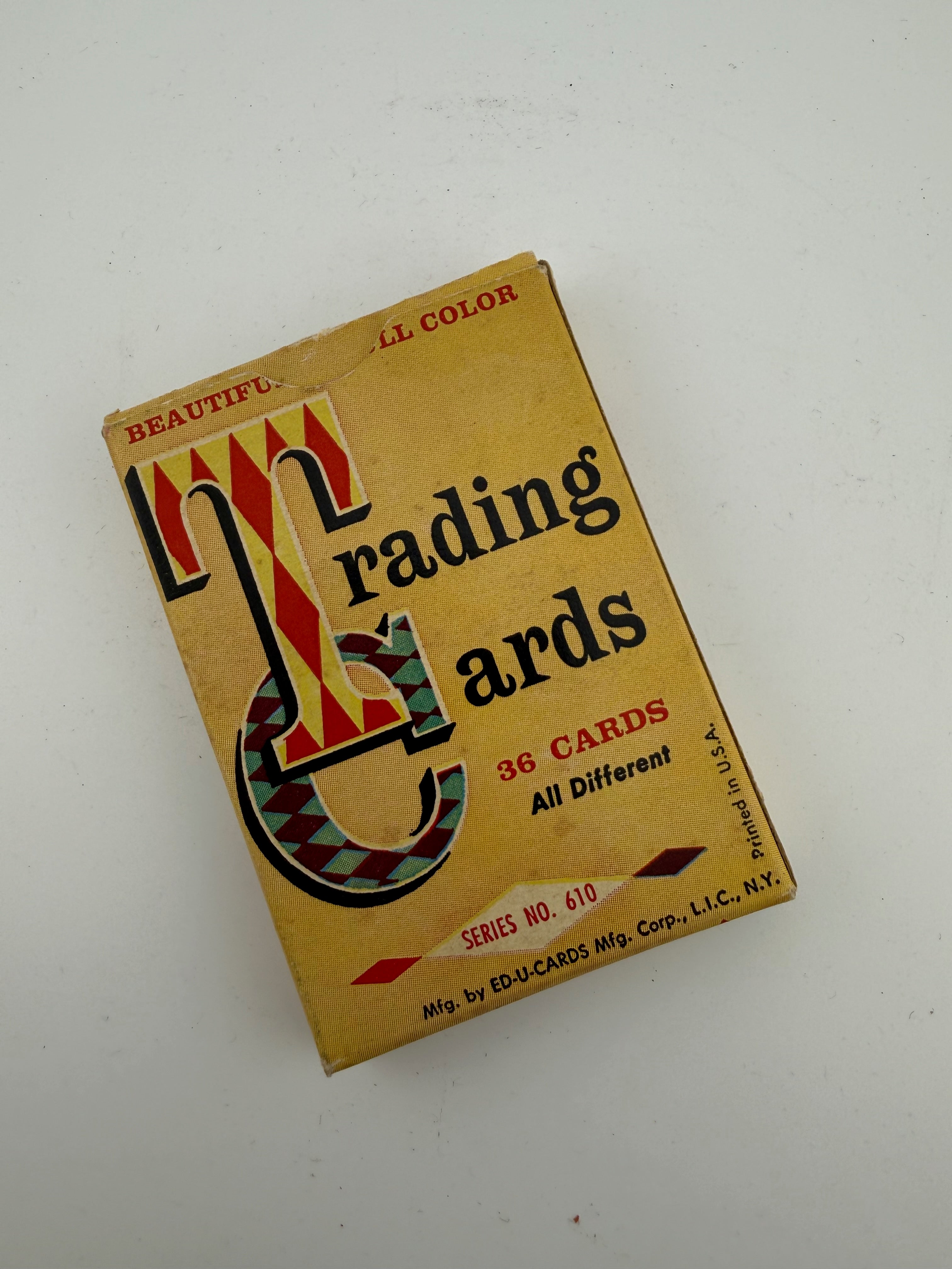 Vintage ED-U-CARDS Trading Cards Series No. 610 - 36 Full Color Cards - All Different