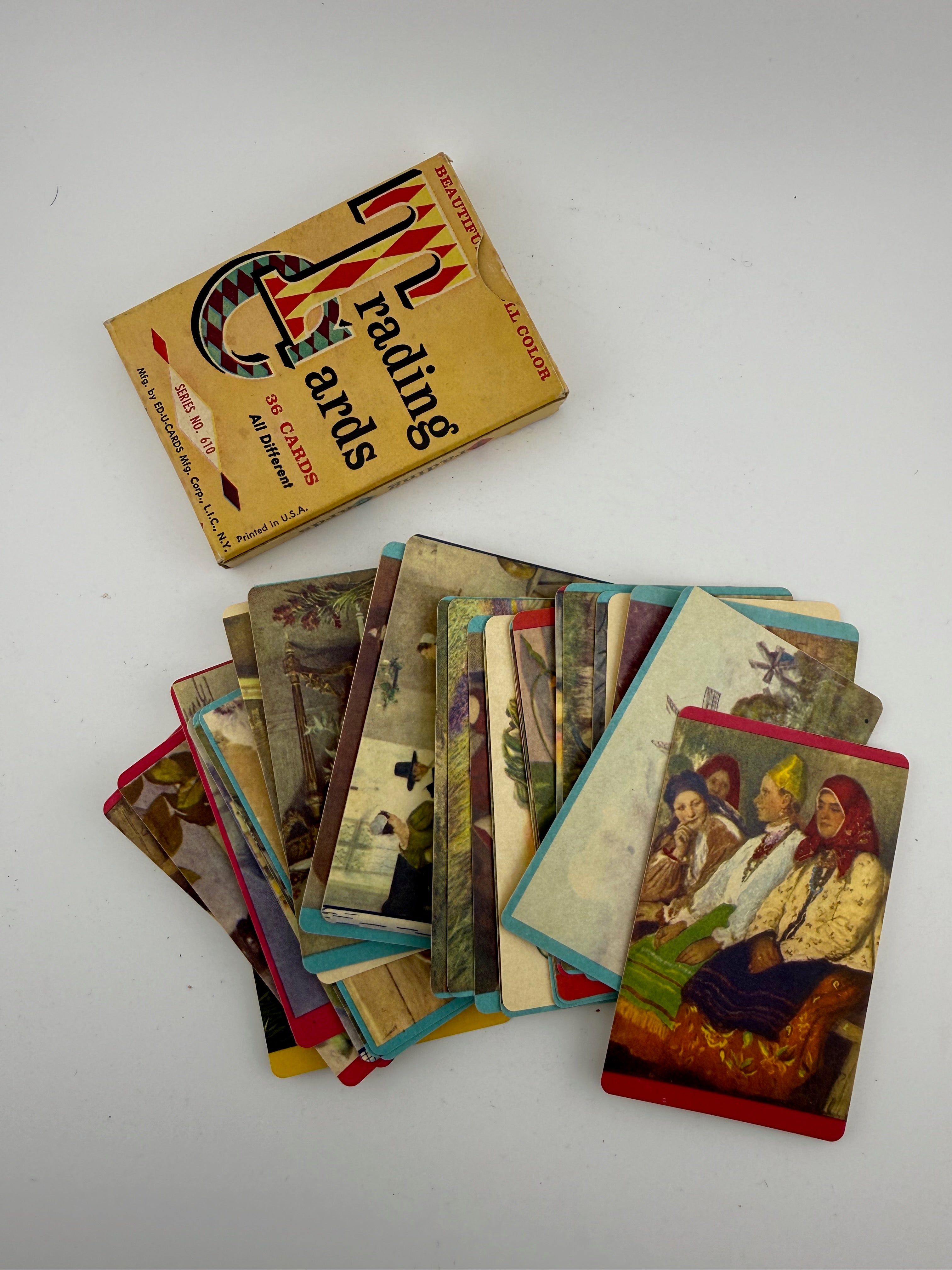 Vintage ED-U-CARDS Trading Cards Series No. 610 - 36 Full Color Cards - All Different