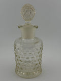 Vintage Clear Hobnail Glass Perfume Bottle with Matching Hobnail Ball Stopper