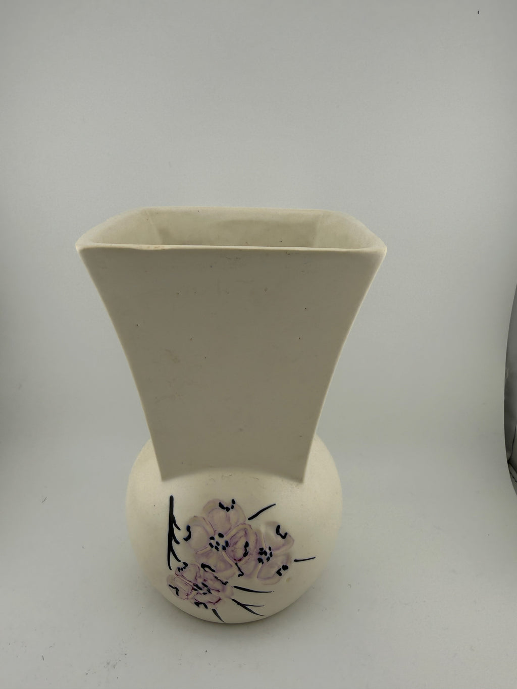 Vintage McCoy Pottery Vase - Springwood with Dogwood Floral Design - 7.5" Tall