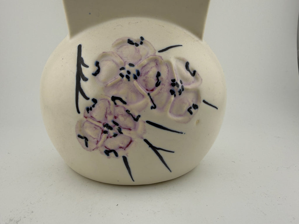 Vintage McCoy Pottery Vase - Springwood with Dogwood Floral Design - 7.5" Tall
