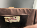 Vintage Bronze Beaded Bag with Art Deco Pattern and Beaded Handle