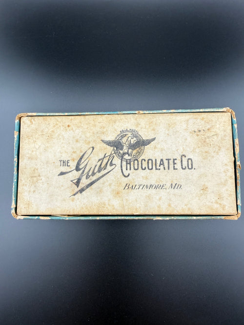 Antique 1905 Guth Chocolate Co. First Box Ever Made - Victorian Lady Golfer - Baltimore MD