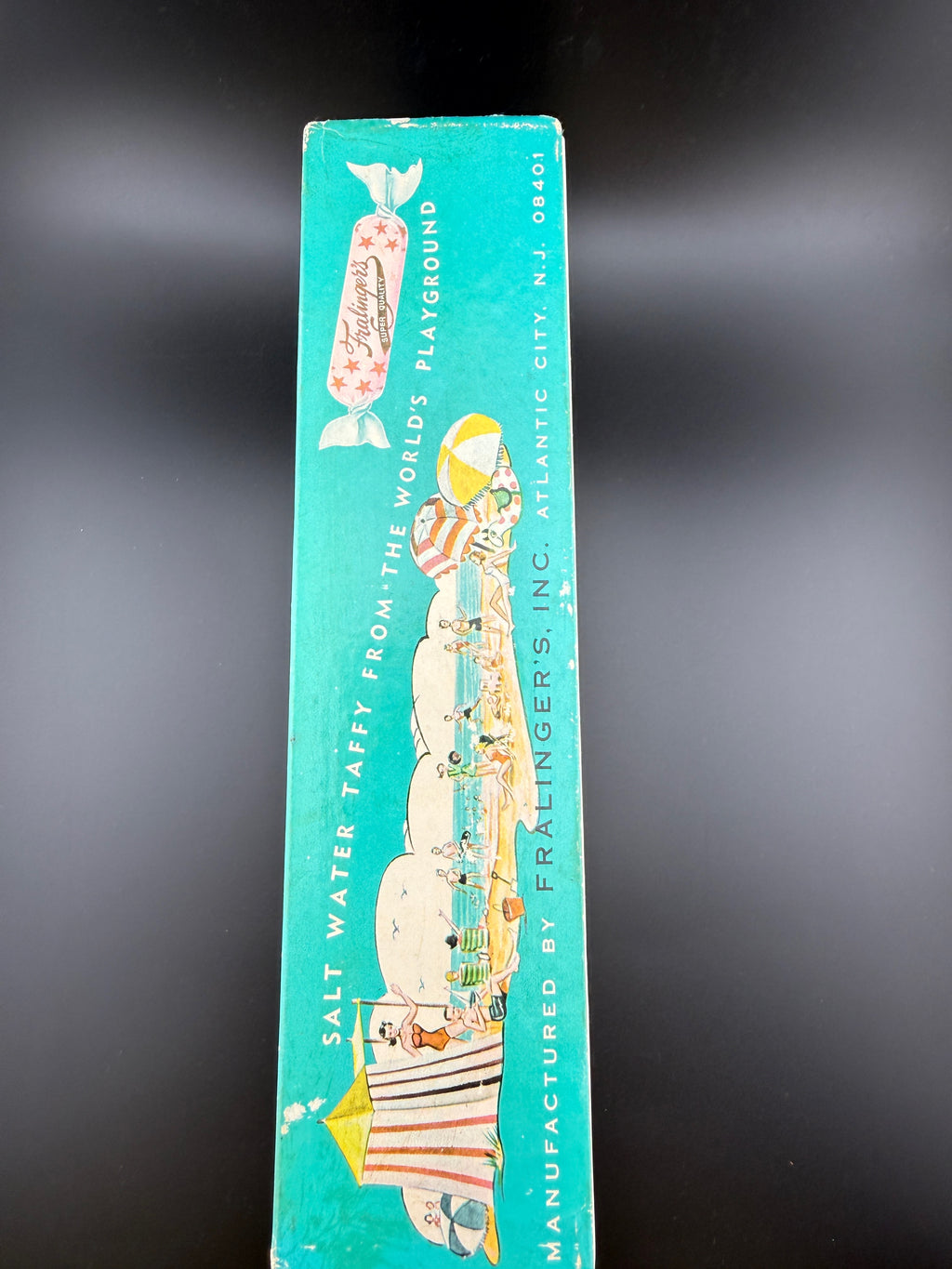 Vintage Fralinger's Original Salt Water Taffy Box - Atlantic City Boardwalk Since 1885
