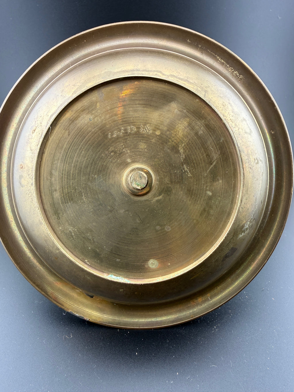 Vintage Brass Chamber Candlestick with Wide Drip Tray Base, Turned Baluster Stem
