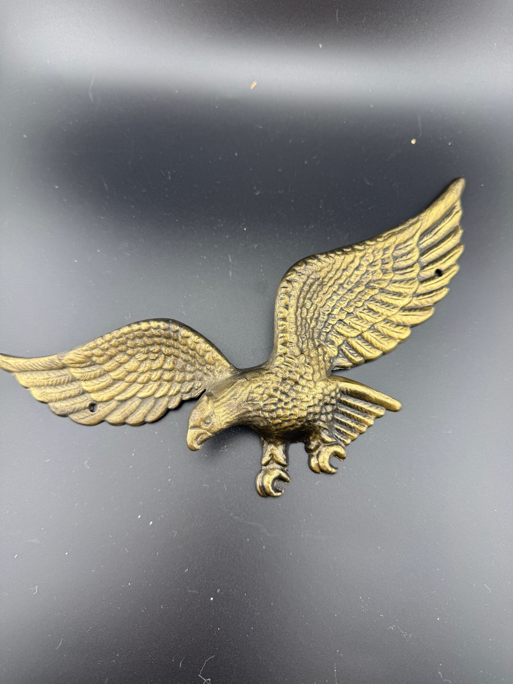 Vintage Brass Eagle Wall Plaque – 1960s Spread Wing