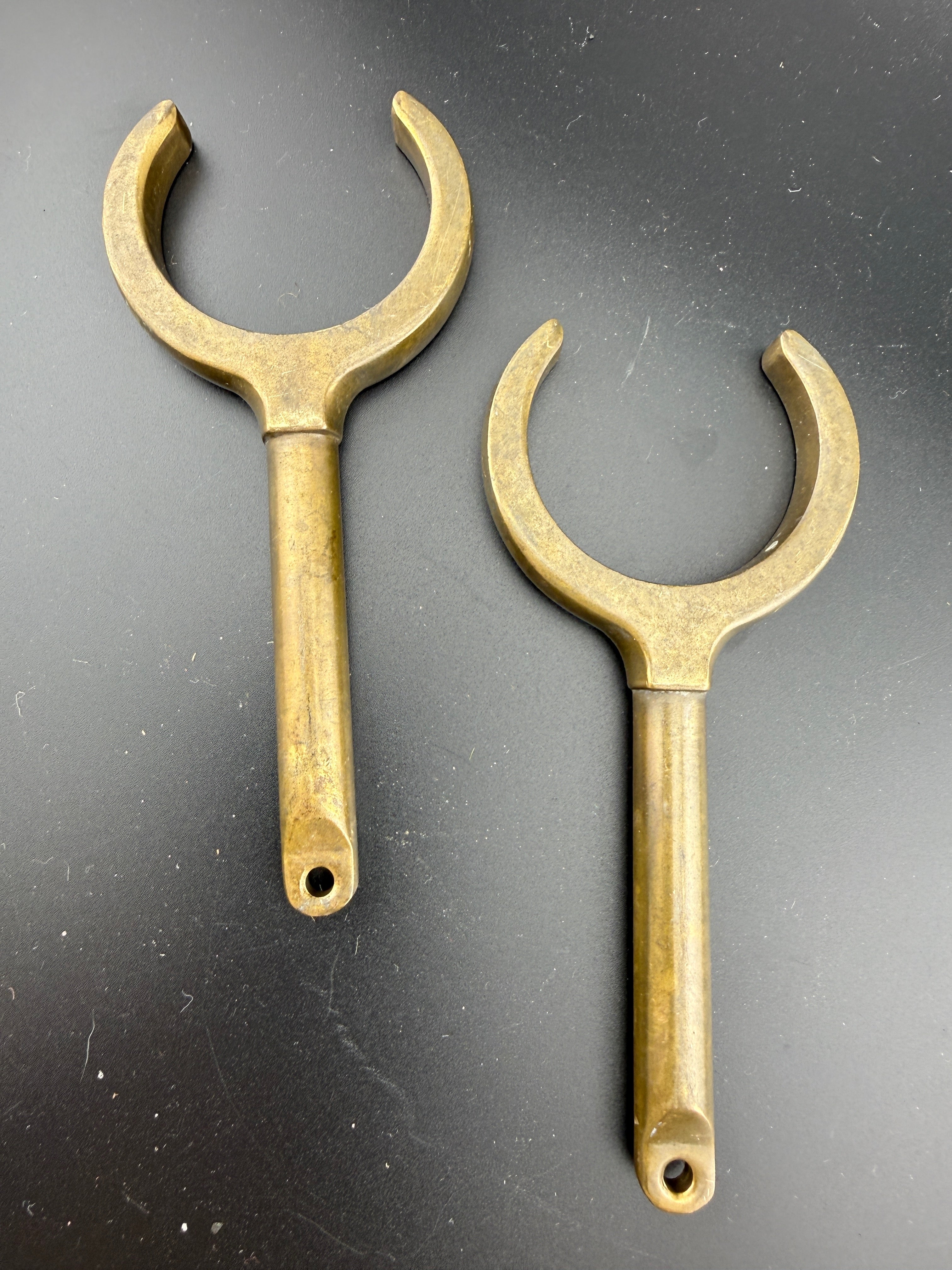Vintage Brass Oarlock Sockets – Set of 2