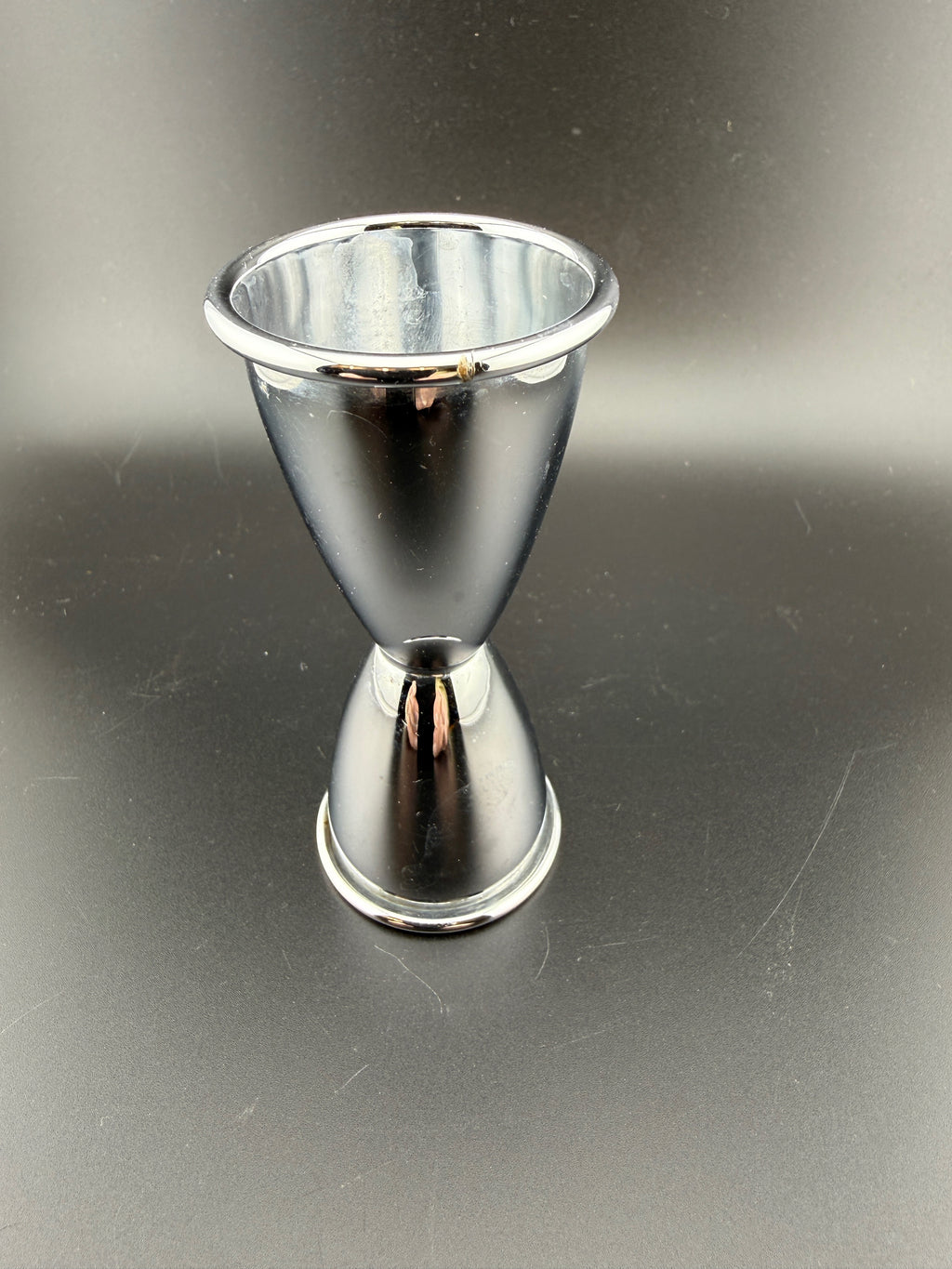 Vintage Silver-Plated Double Jigger — 3.5" — Hourglass Form