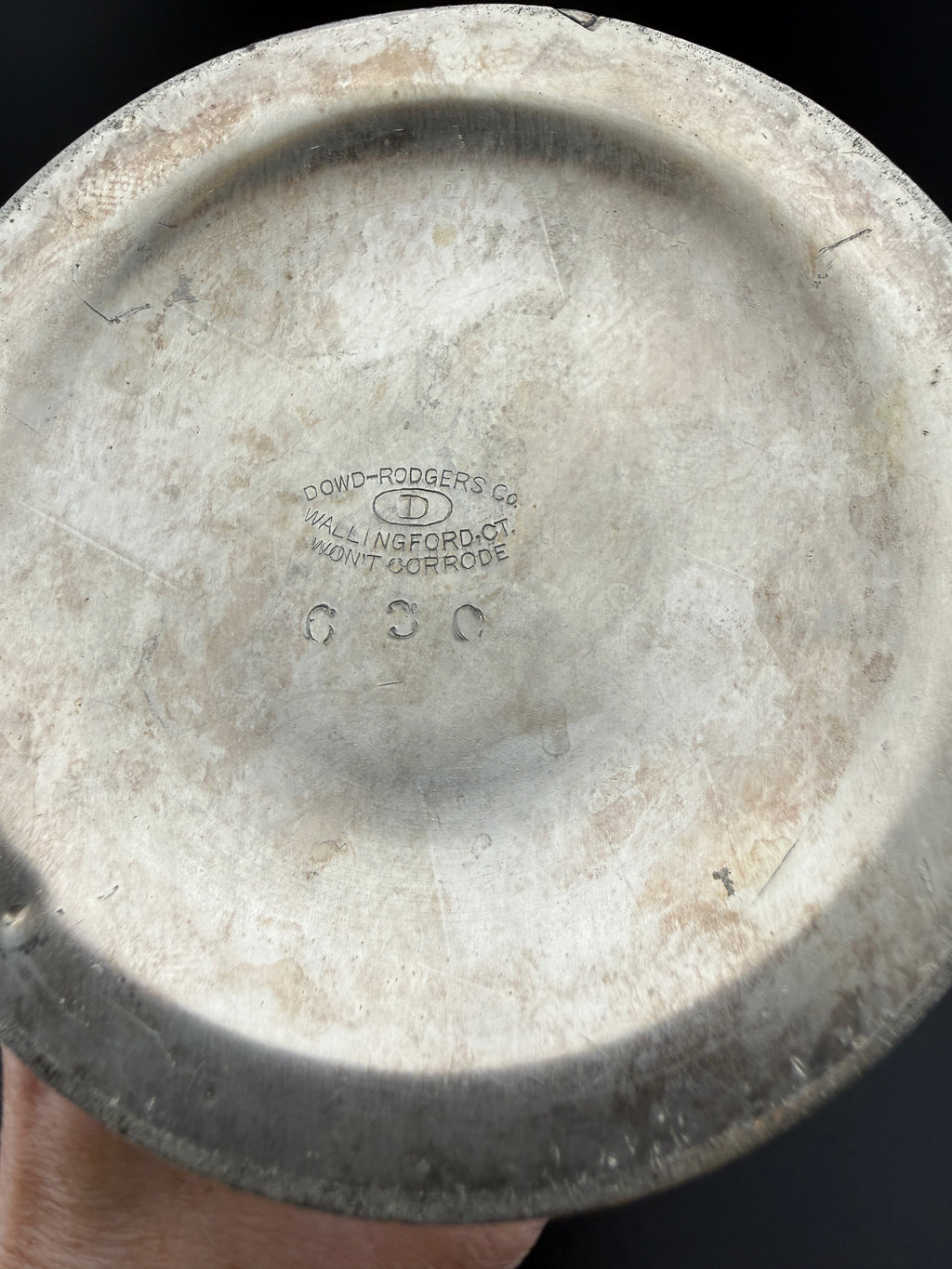 Dowd-Rodgers Co. Hammered Silver-Plate Cocktail Shaker — 10" — Wallingford CT