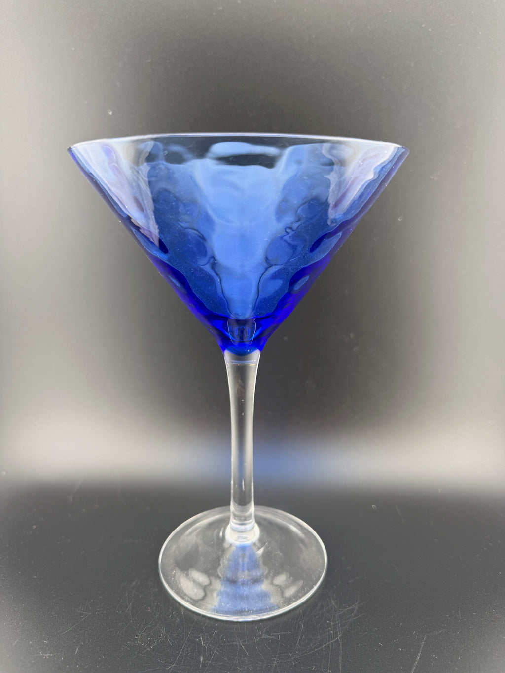 Pair of Cobalt Blue Martini Glasses — 6.5"