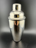 Vintage Stainless Steel Cocktail Shaker — 8" — Rounded Egg-Dome Cap, Mirror Polish