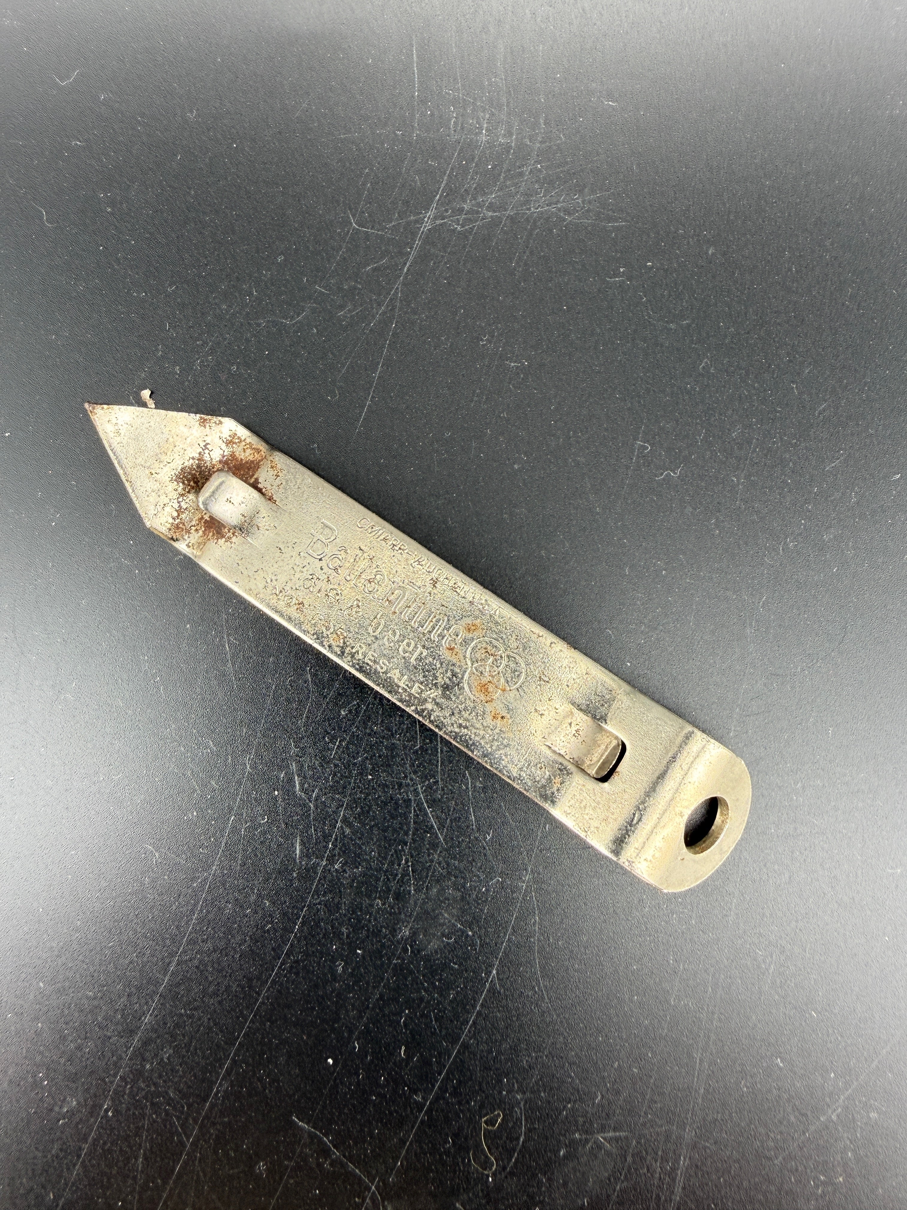 Ballantine Ale & Beer Promotional Church Key Bottle & Can Opener — 3.5" — Breweriana