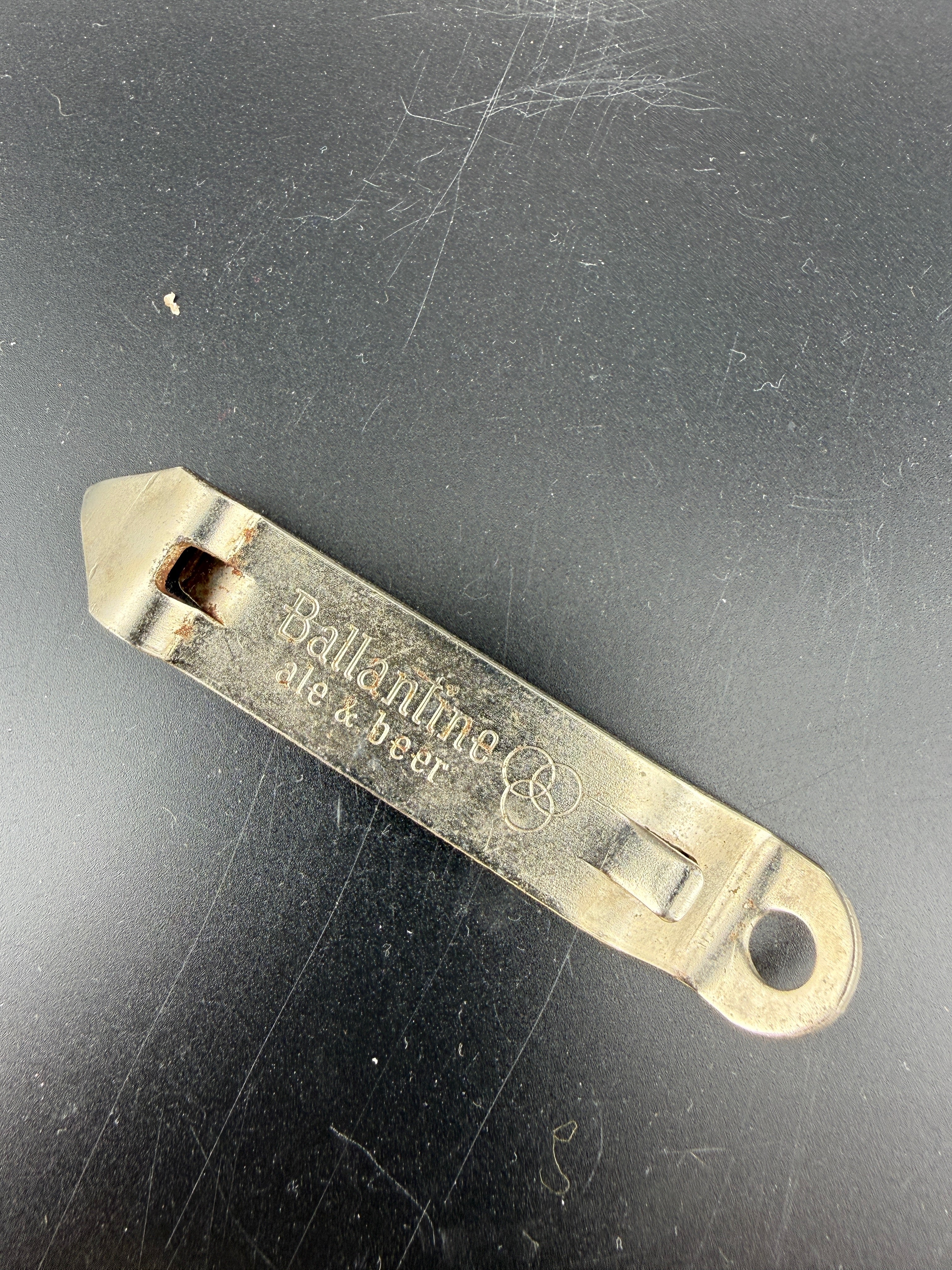 Ballantine Ale & Beer Promotional Church Key Bottle & Can Opener — 3.5" — Breweriana