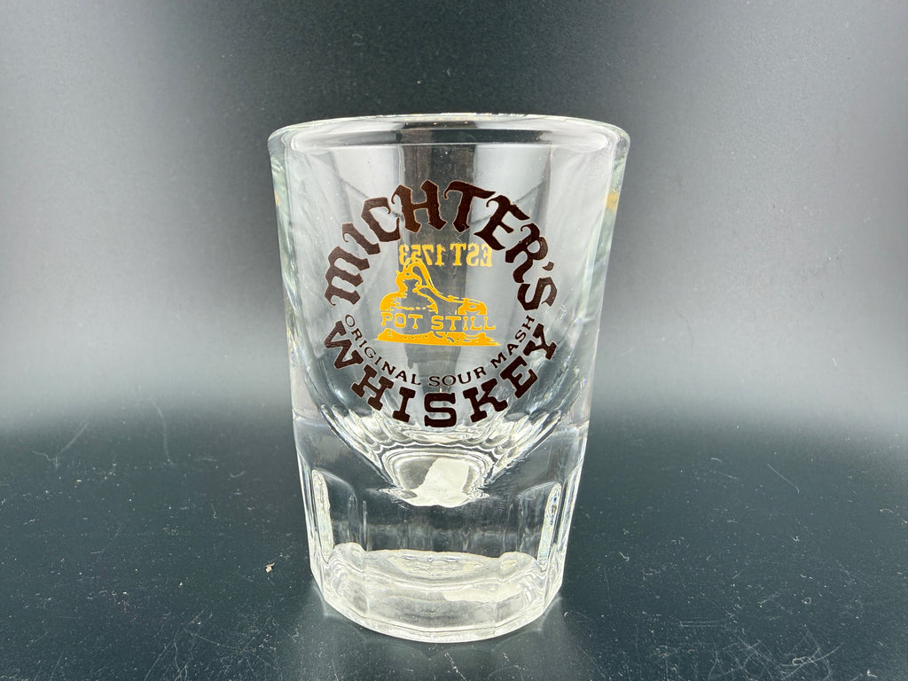 Michter's Original Sour Mash Whiskey Shot Glass — 2.75" — Faceted Pot Still Promotional Glass