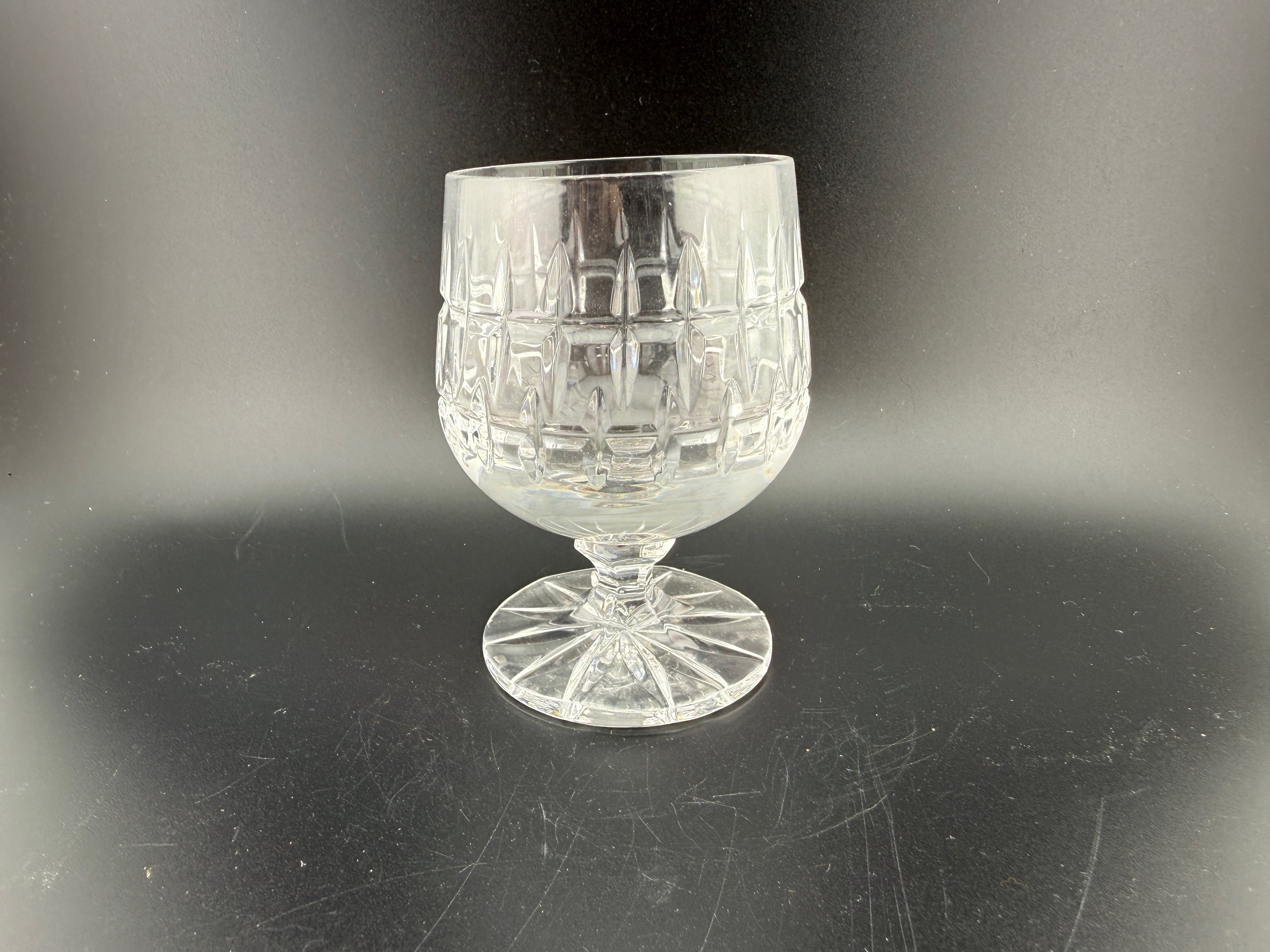 Set of 5 Cut Crystal Brandy Snifters — 3.5" x 2.25"