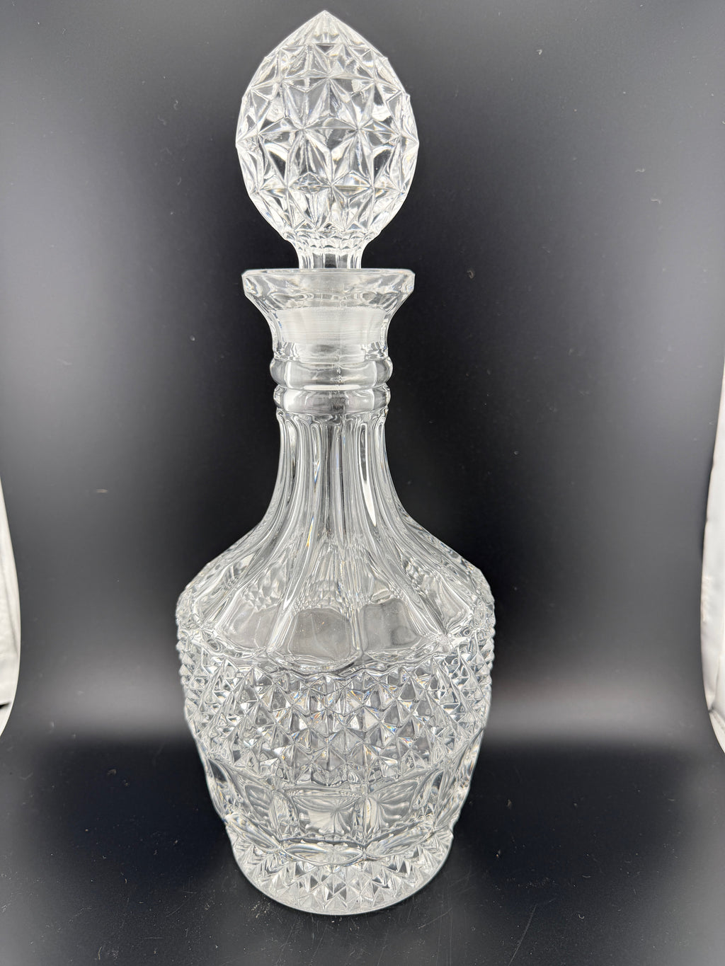 Heavy Cut Crystal Spirits Decanter with Globe Stopper — 12.5"