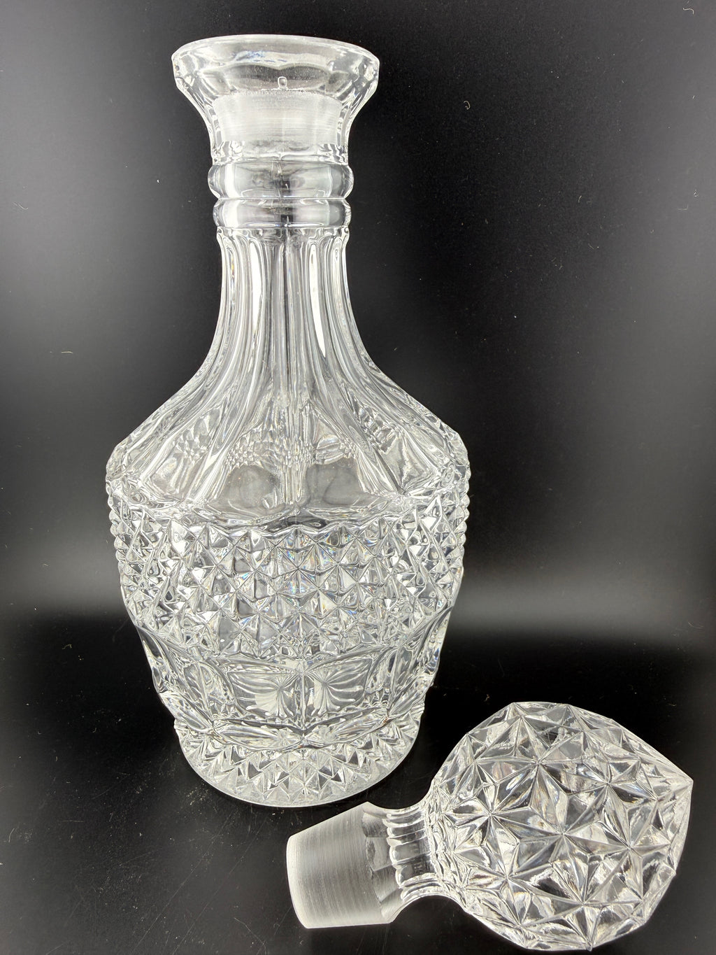 Heavy Cut Crystal Spirits Decanter with Globe Stopper — 12.5"