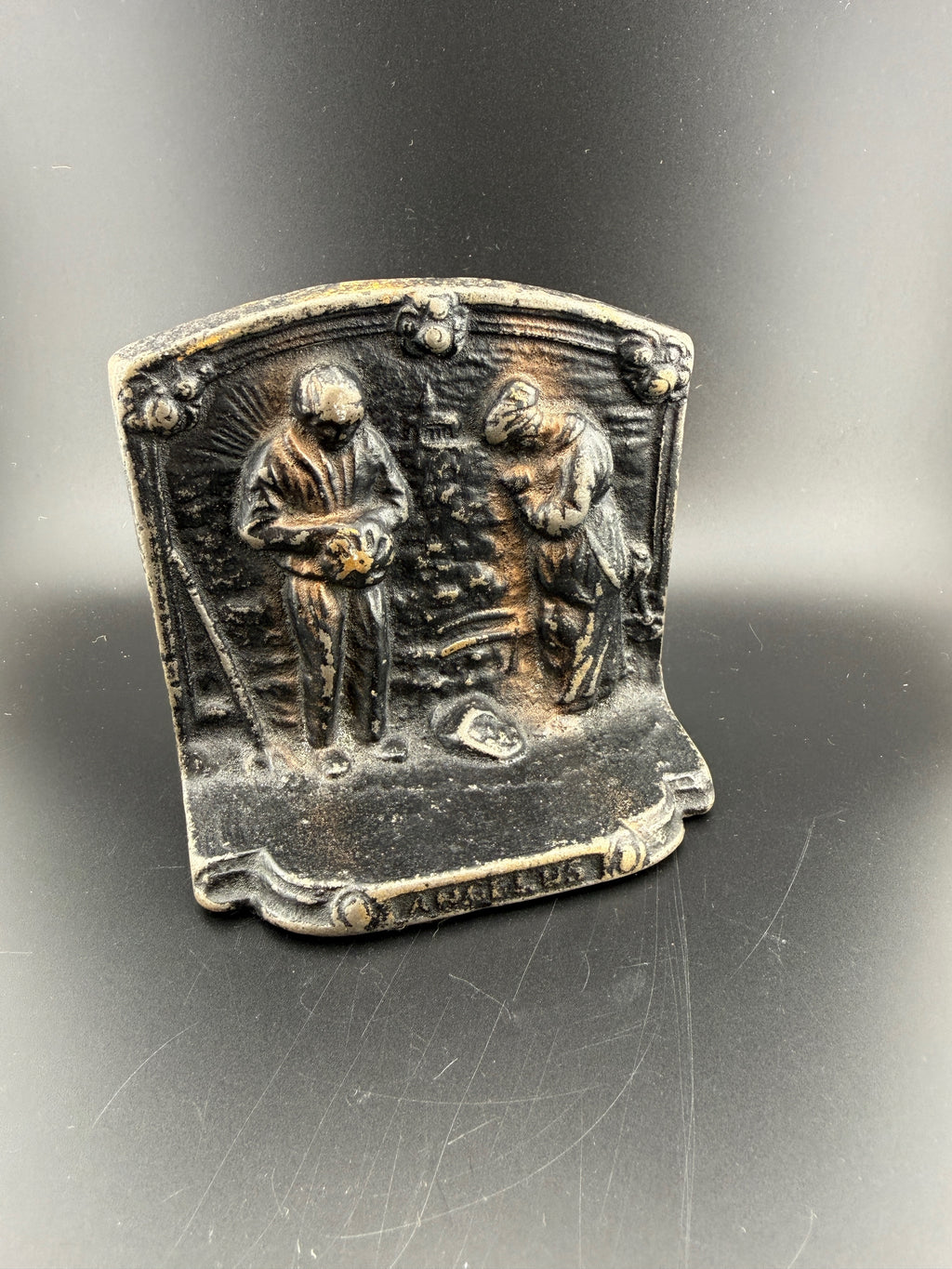 "The Angelus" Cast Iron Bookend / Doorstop — After Millet