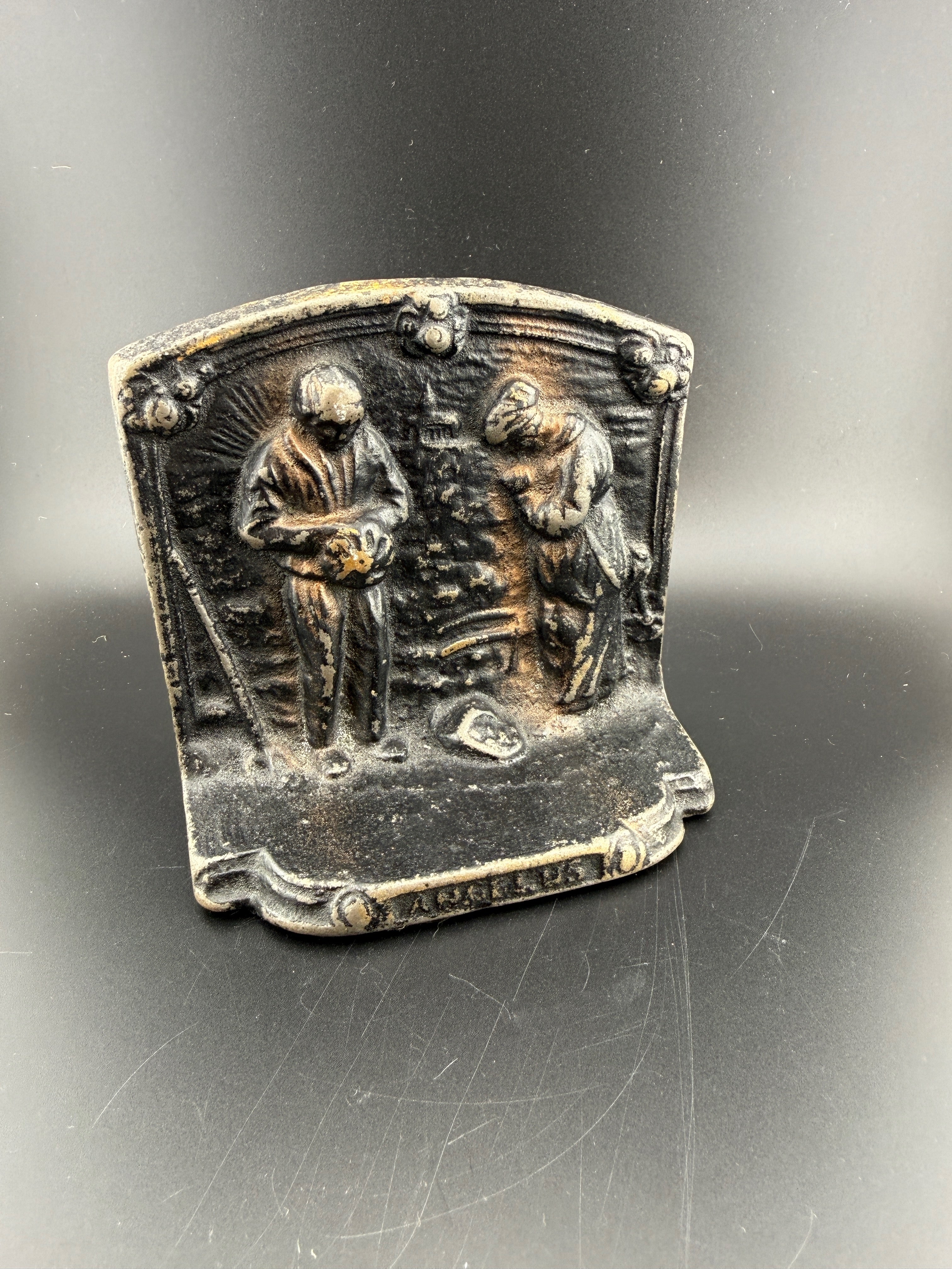 "The Angelus" Cast Iron Bookend / Doorstop — After Millet