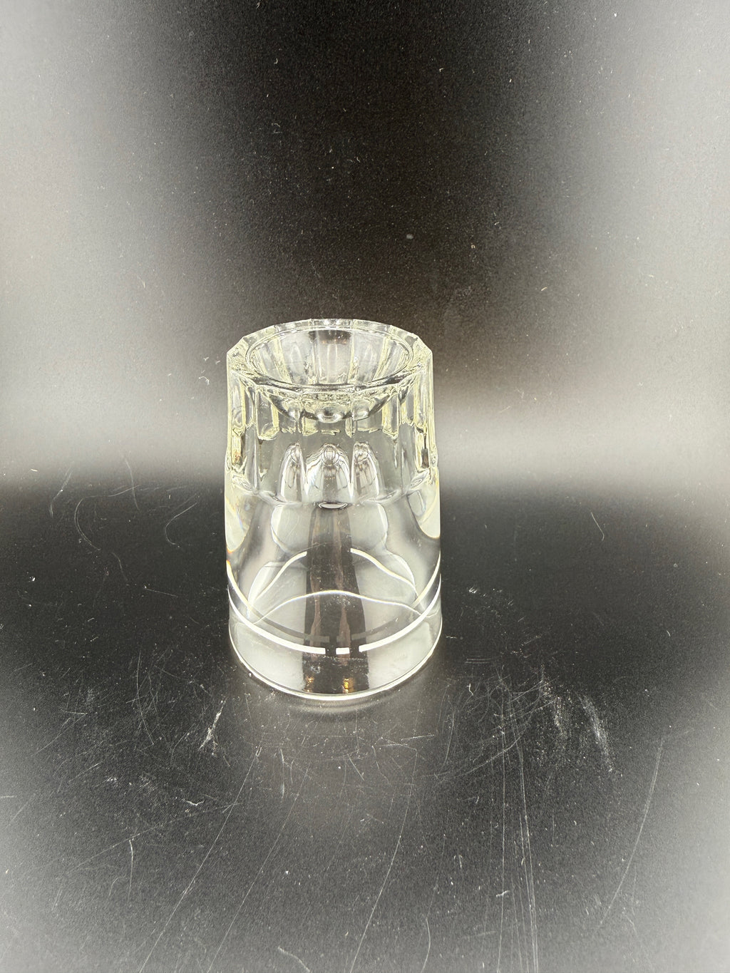 Anchor Hocking Etched Shot Glass — 2.75" — Block Base with Art Deco Etched Band