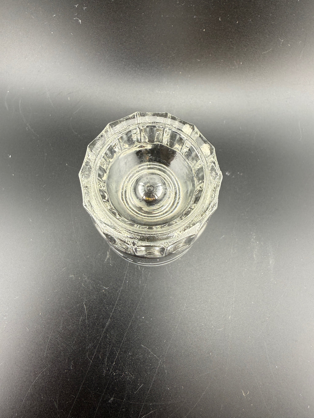 Anchor Hocking Etched Shot Glass — 2.75" — Block Base with Art Deco Etched Band