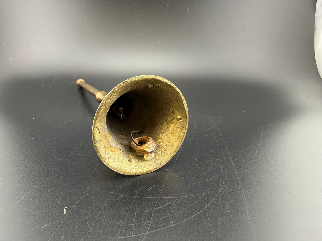 Vintage Brass Hand Bell – Long Handle, 5.75" Tall