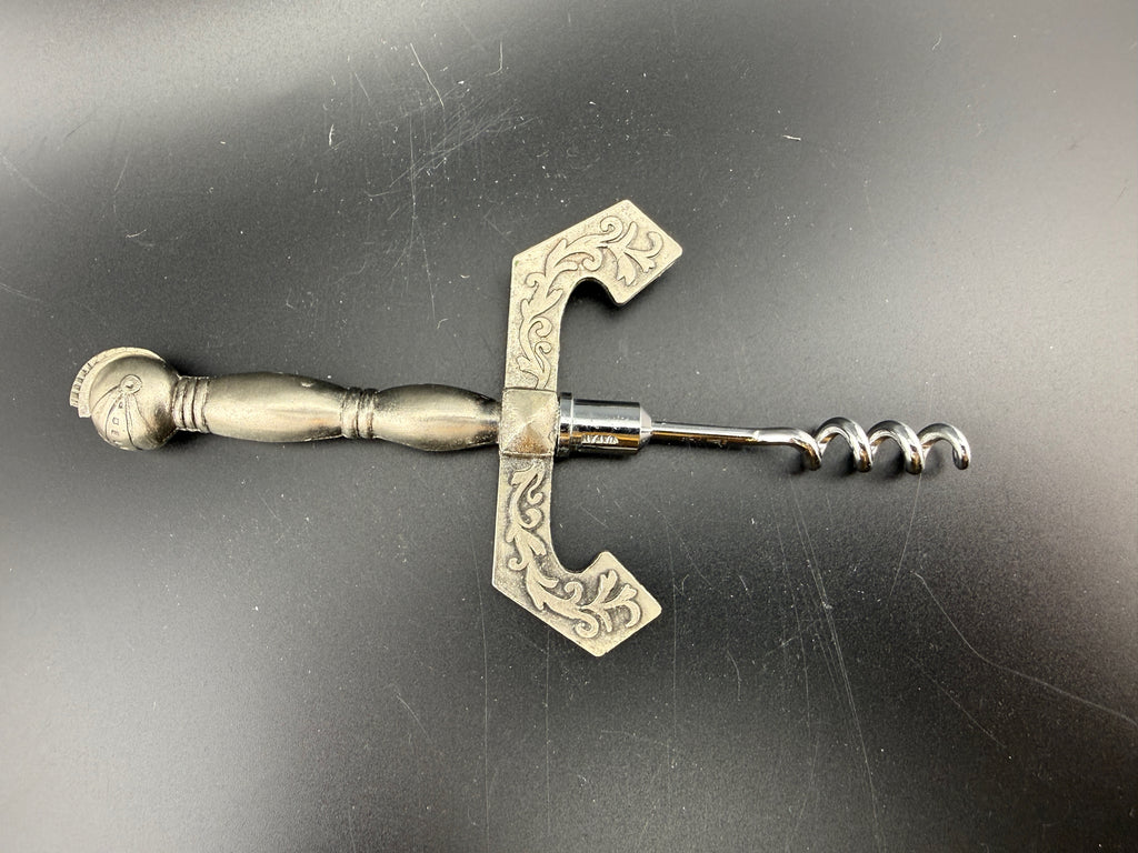 Vintage Silver-Plated 5-Piece Bar Tool Set — Ornate Acanthus Leaf Handles