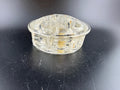 Vintage Clear Glass Tube Flower Frog with Flanged Rim – 3.5" Round