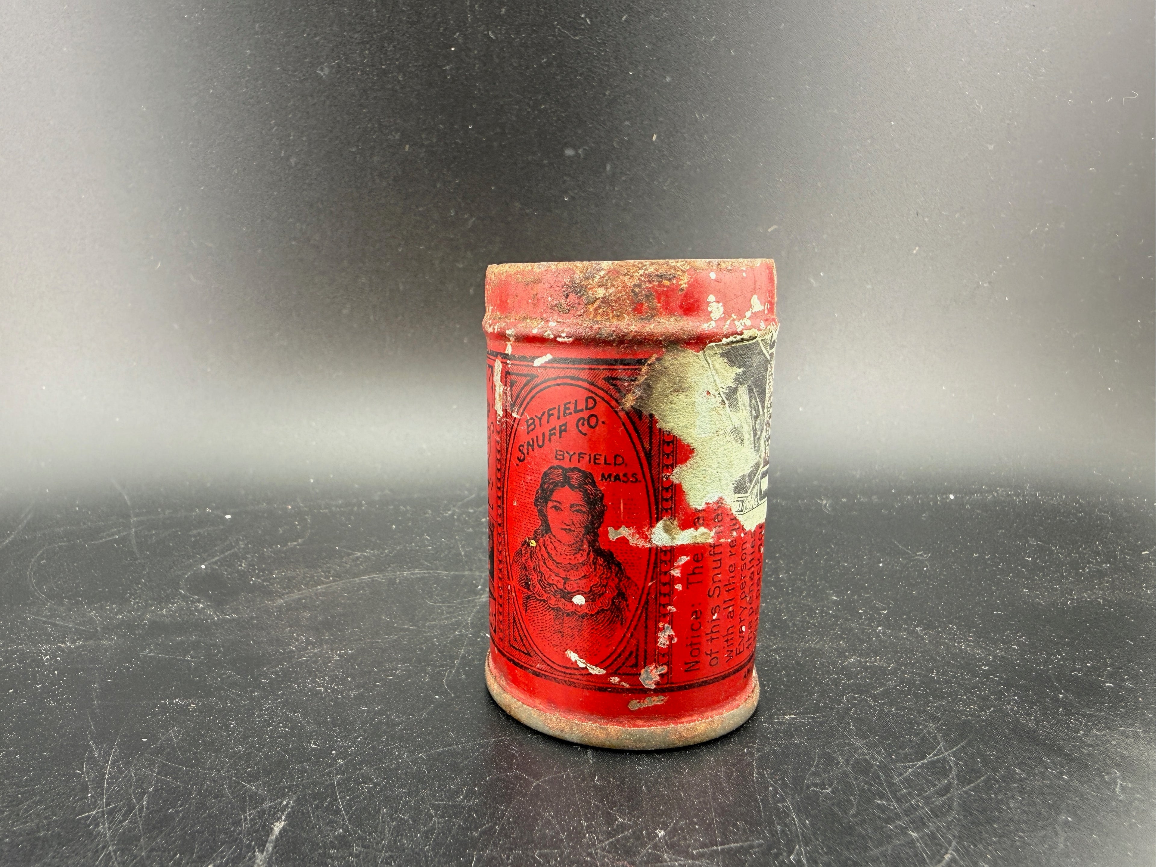 Pearson's Red Top Snuff Tin — Byfield Snuff Co., Byfield MA