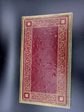 Red Morocco Leather Cigarette Case — Gold Tooled, Gilt Interior, Brass Corners