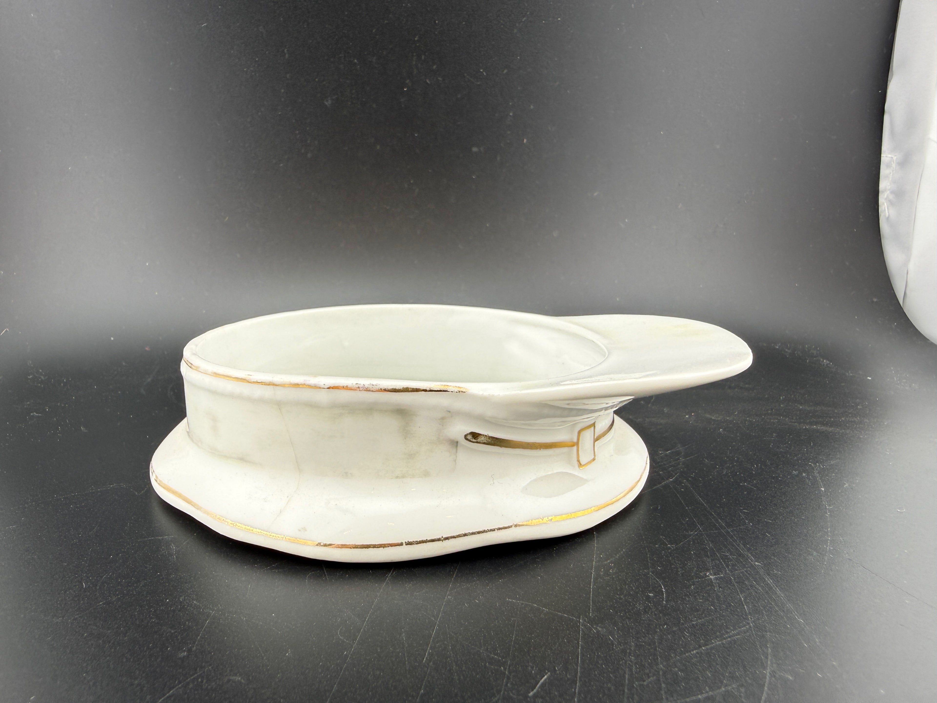Antique German Souvenir Porcelain Ashtray — Bismarckplatz Meerane, Andenken, c.1900